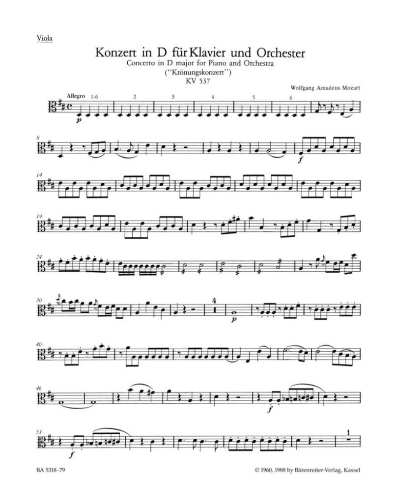 Concerto For Piano And Orchestra 26 KV537