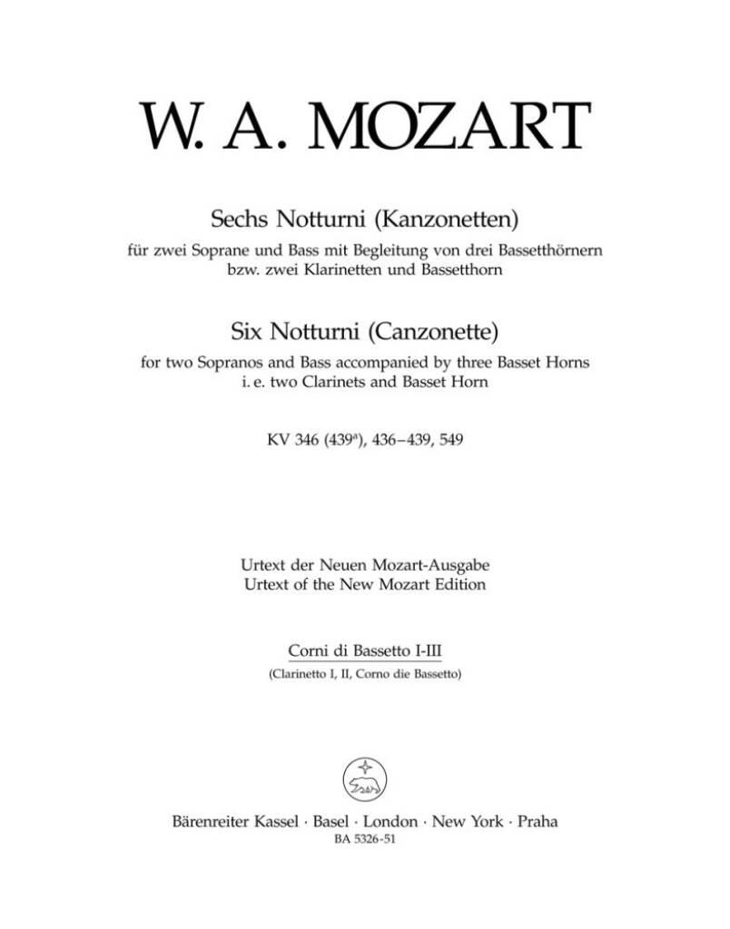 Sechs Notturni (Kanzonetten)