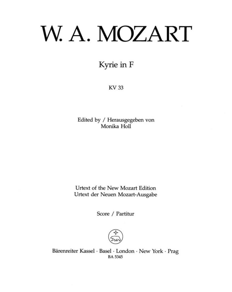 Kyrie G major KV 33