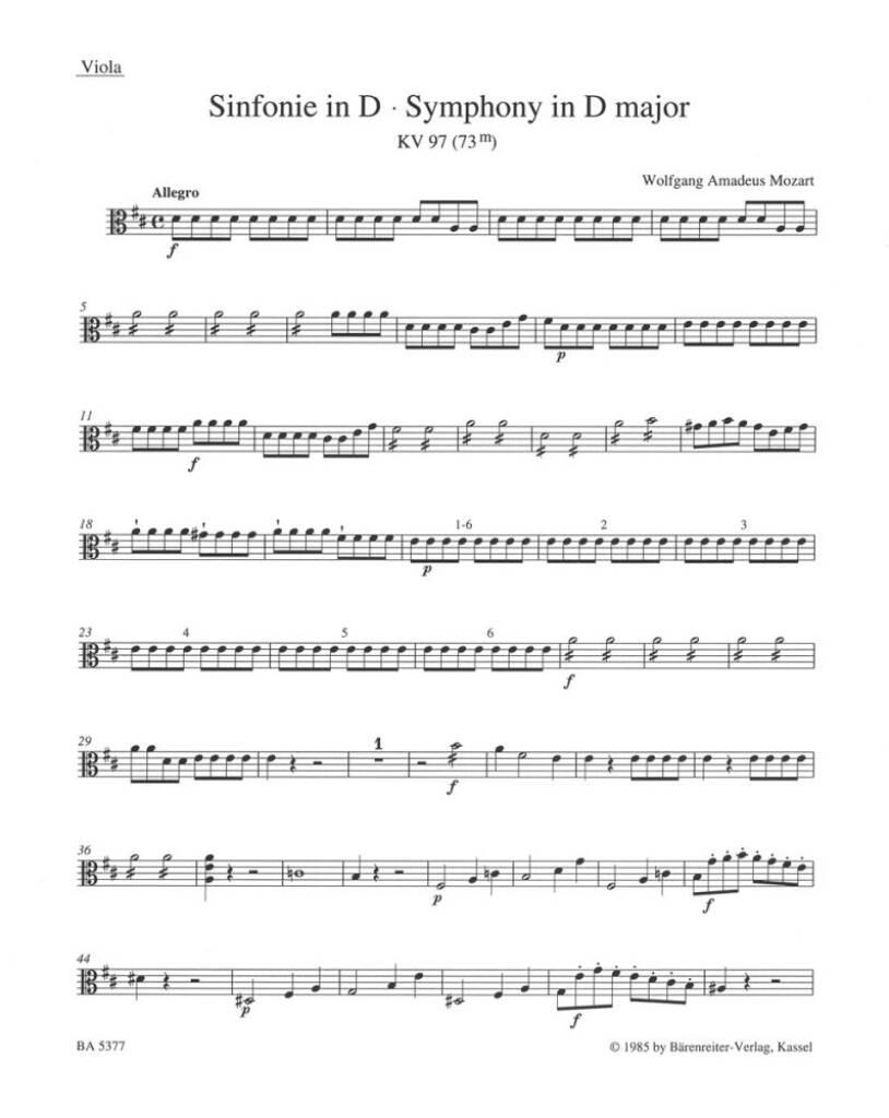 Symphony D Major No. 47