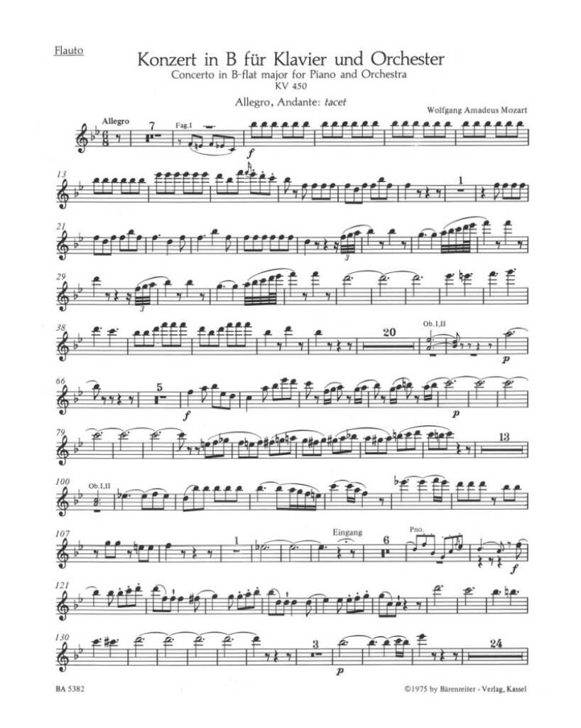 Concerto No. 15 in B-flat major K. 450