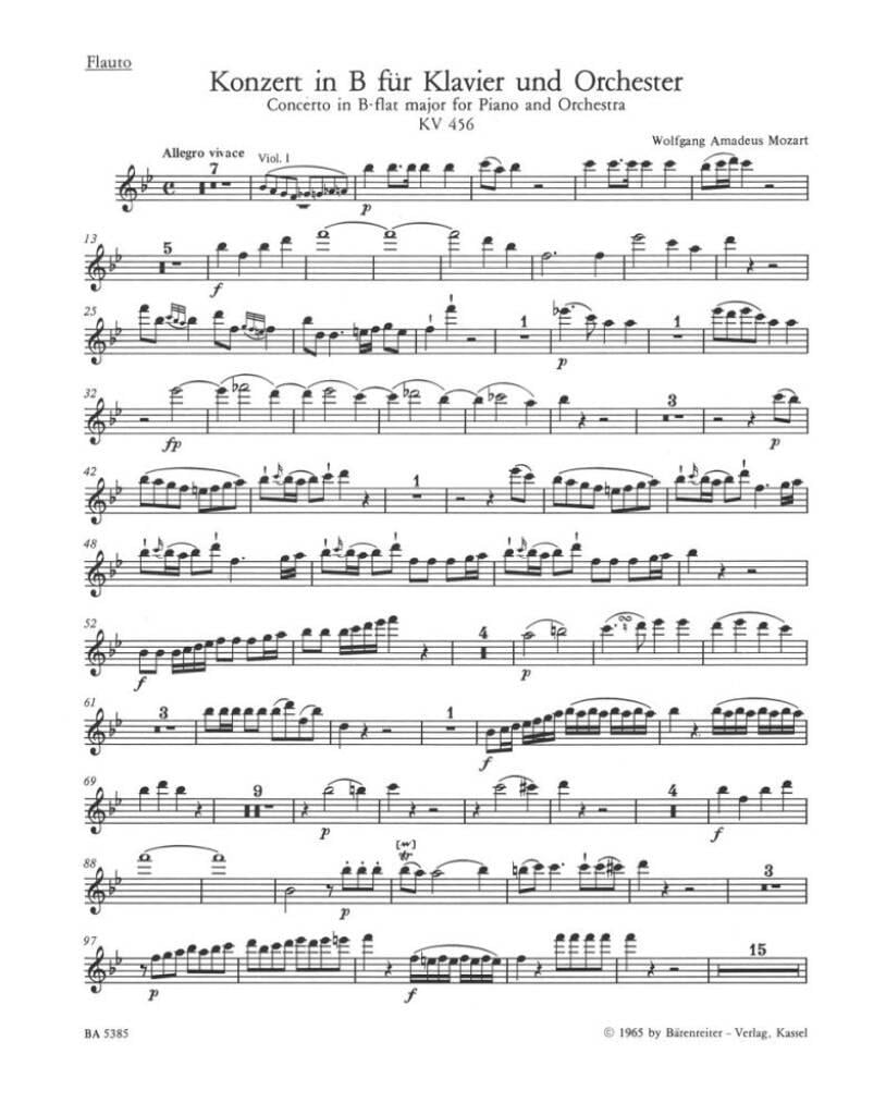 Concerto for Piano and Orchestra no. 18 in B-flat major K. 456