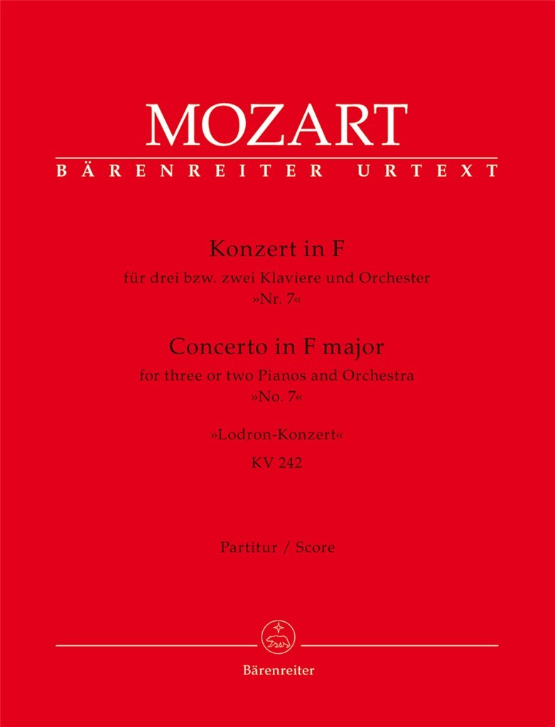 Piano Concerto 7 K242 Full score