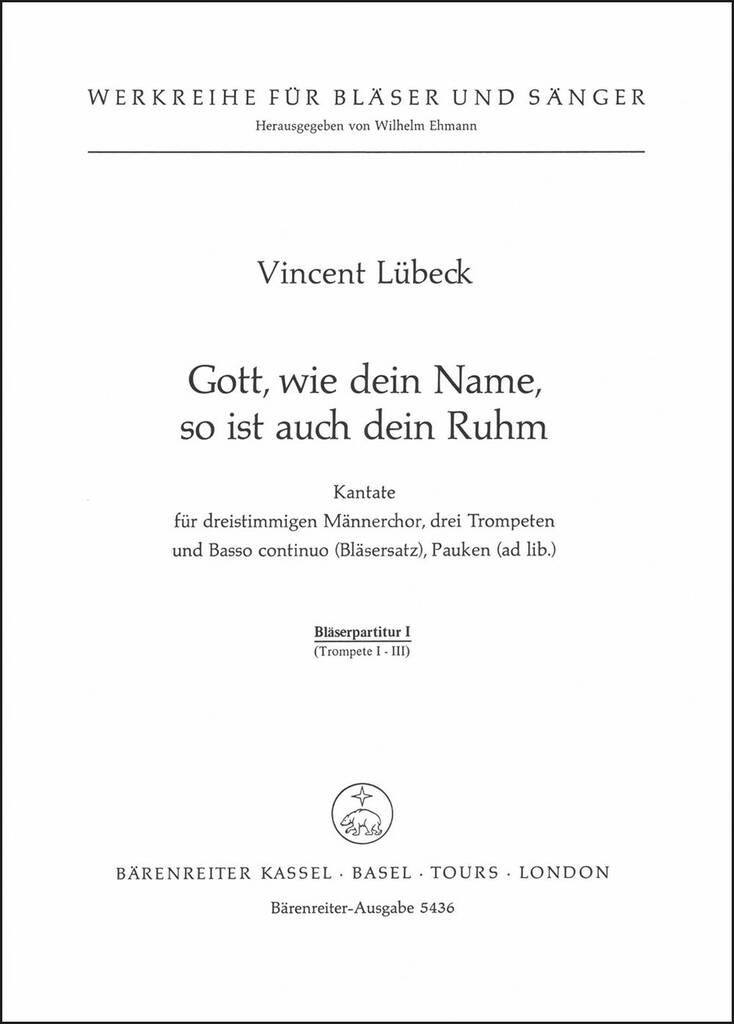 Gott, wie dein Name, so ist auch dein Ruhm