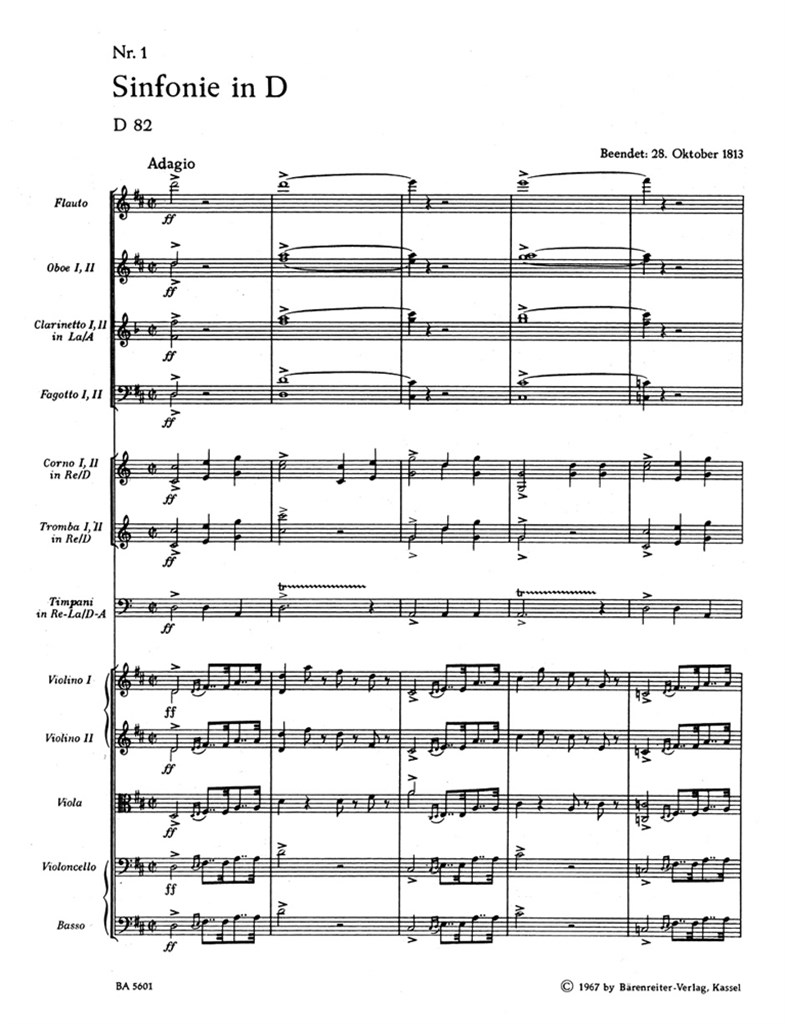 Symphony in D major No. 1