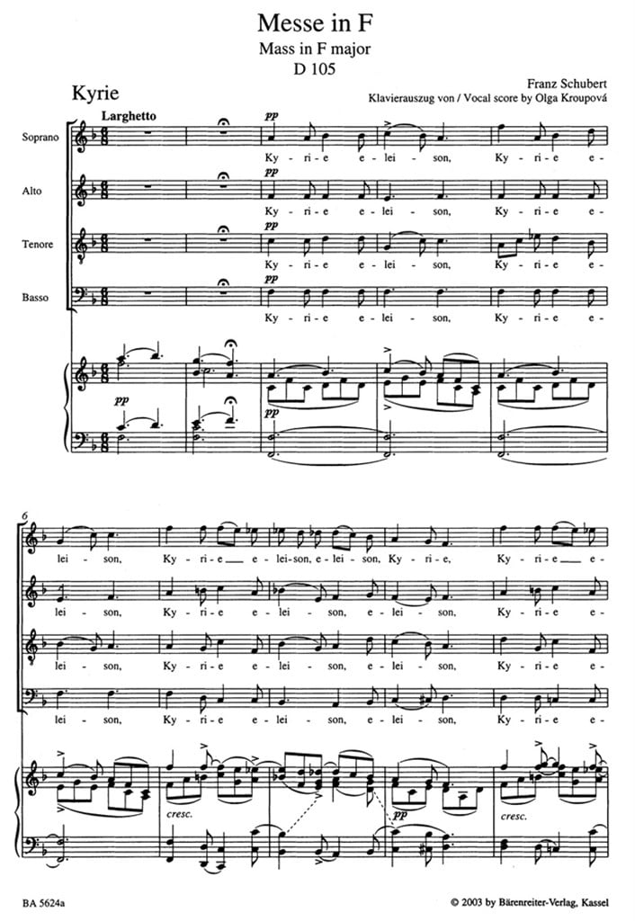 Missa F Major D 105