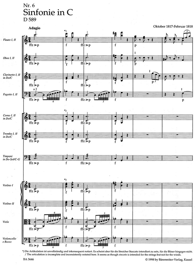 Symphony in C major No. 6