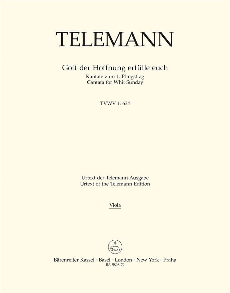 Gott der Hoffnung erfülle euch TVWV 1:634