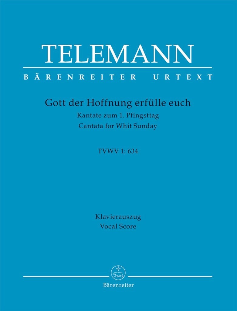 Gott der Hoffnung erfülle euch TVWV 1:634