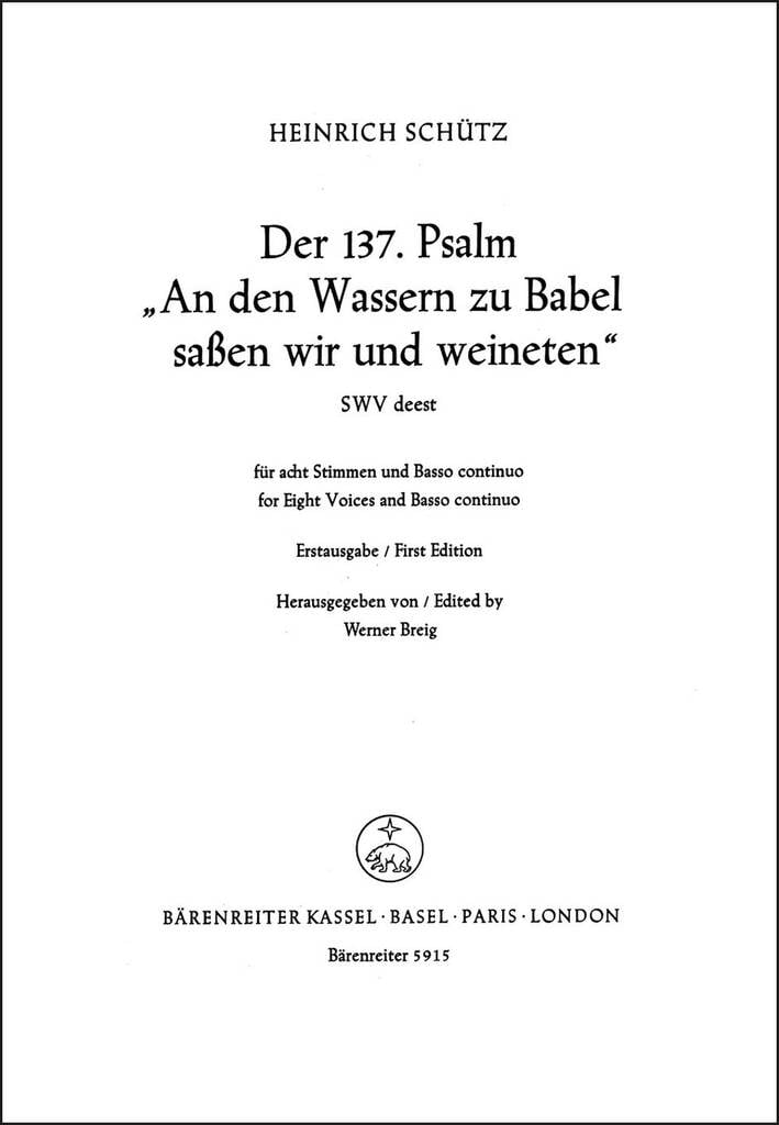 An den Wassern zu Babel sassen wir und weineten