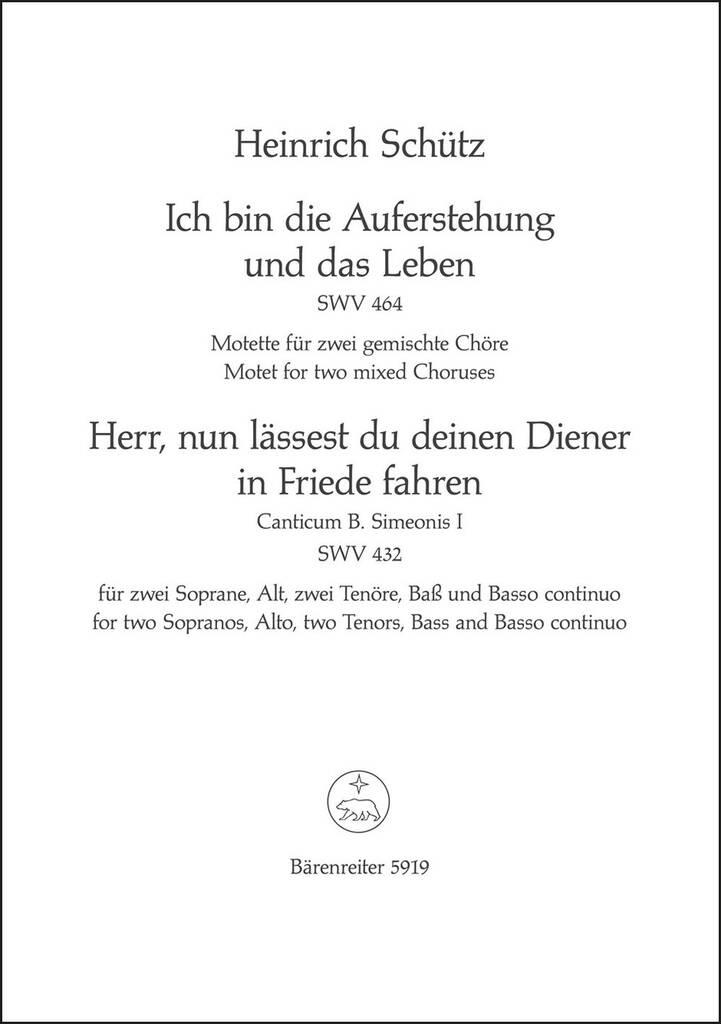 Ich bin die Auferstehung -Herr, nun lassest du..