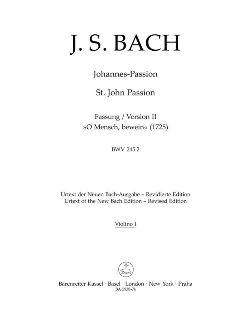 St. John Passion BWV 254.2