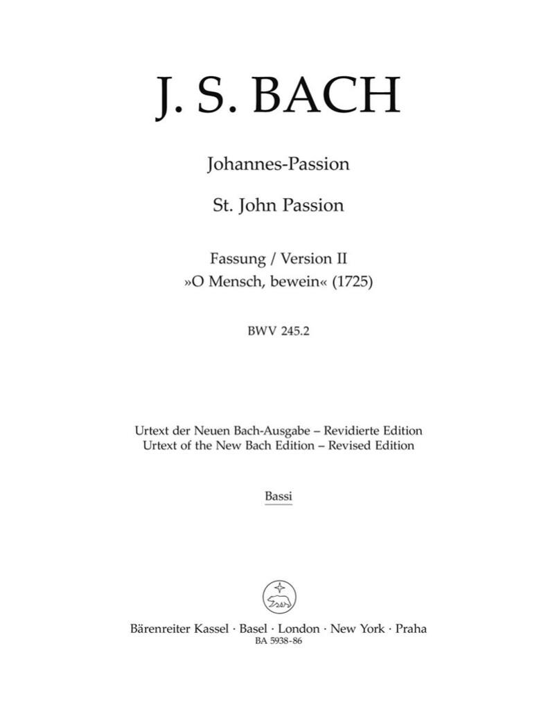 St. John Passion BWV 254.2