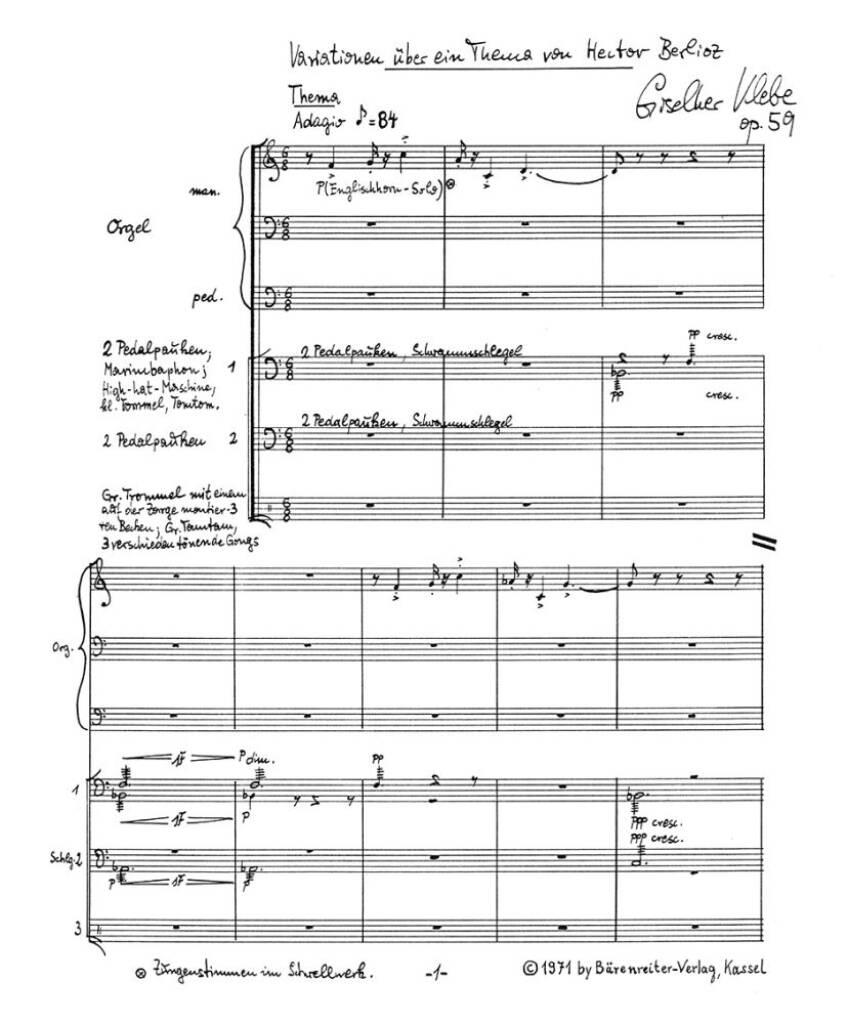 Variationen ueber ein Thema von Hector Berlioz
