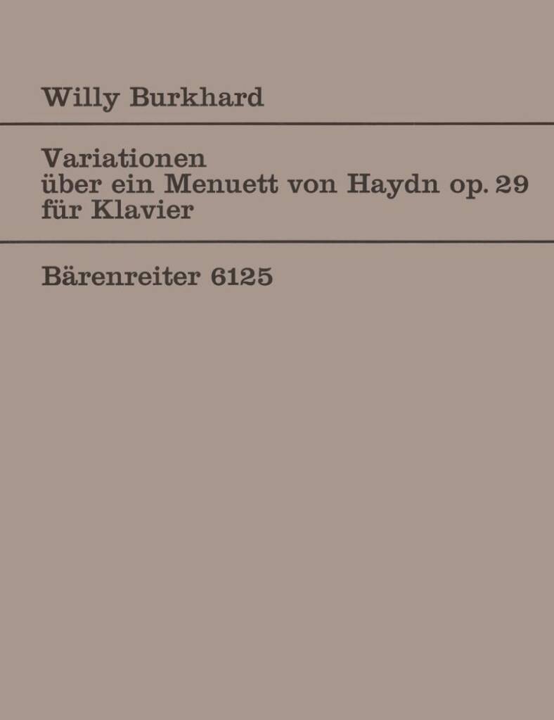 Variationen ueber ein Menuett von Joseph Haydn