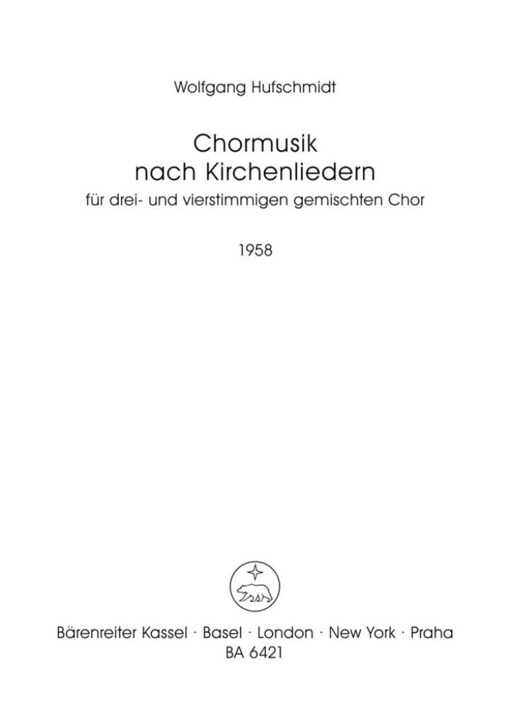 Chormusik nach Kirchenliedern