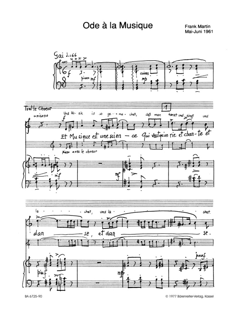 Ode a la Musique