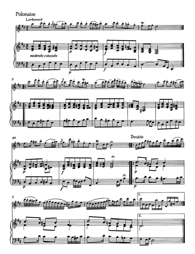 Orchestral Suite 2 BWV1067 Flute & Piano