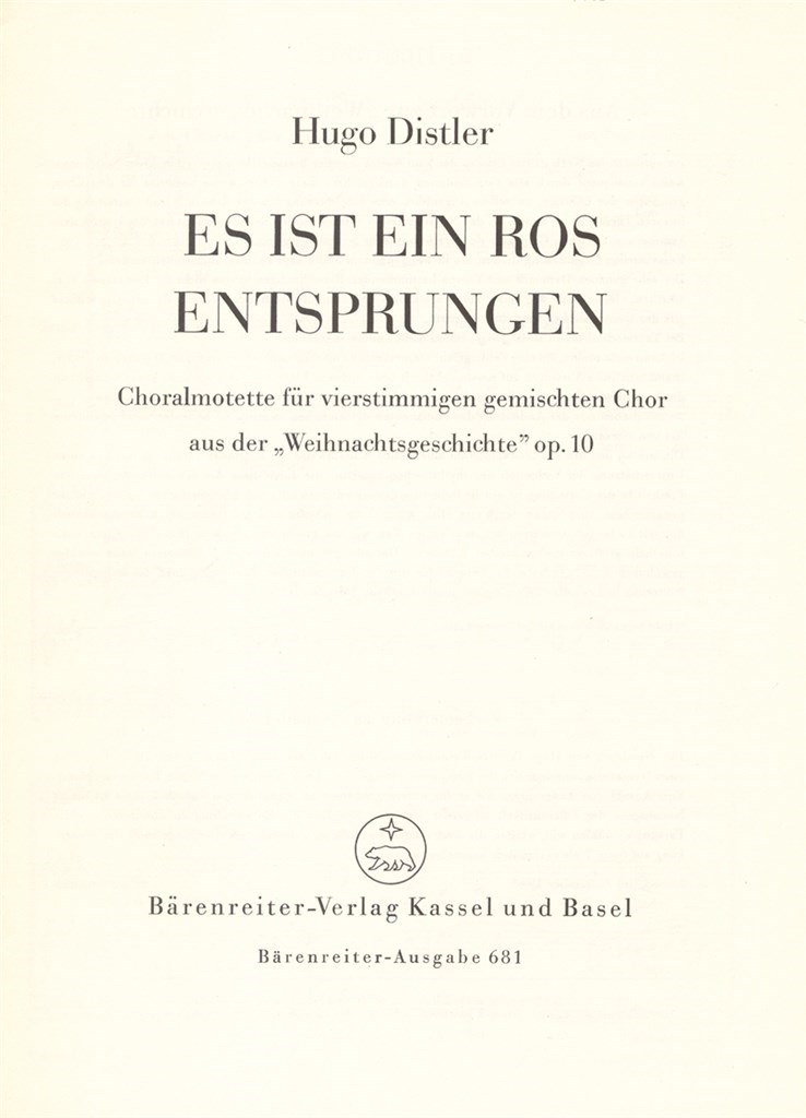 Es ist ein Ros entsprungen