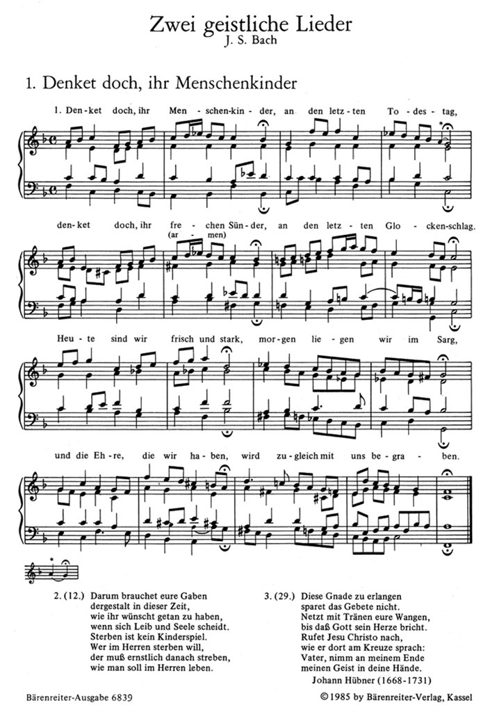 J.S. Bach und seine Schule