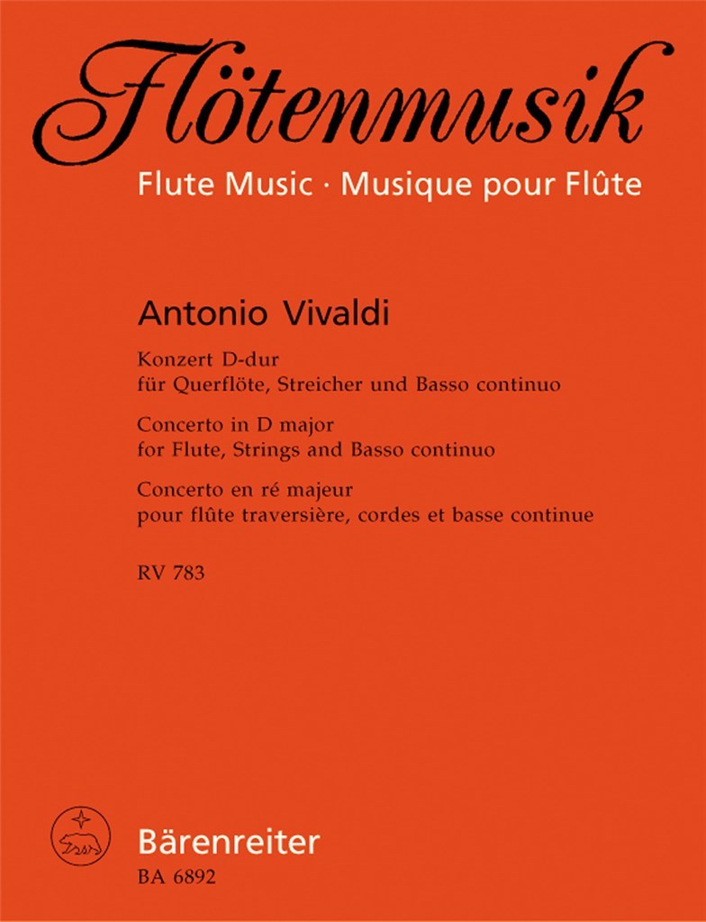 Concerto D maj Fl Stngs Fl & Pno