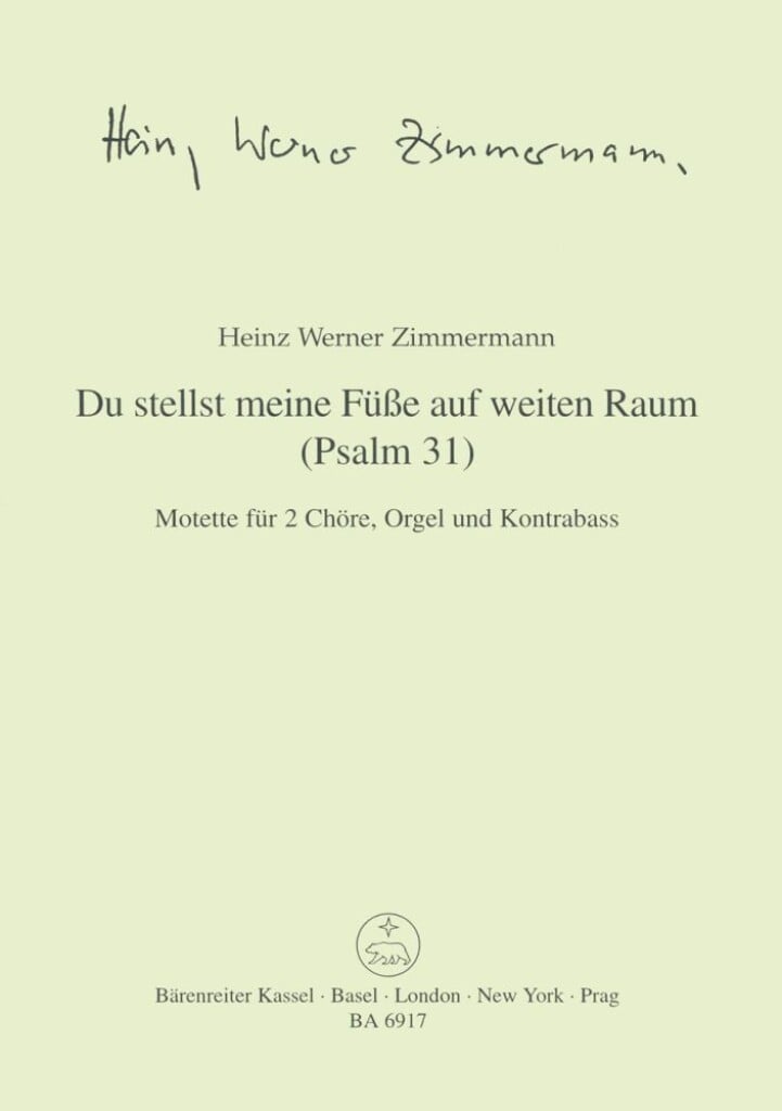 Du stellst meine Fusse auf weiten Raum
