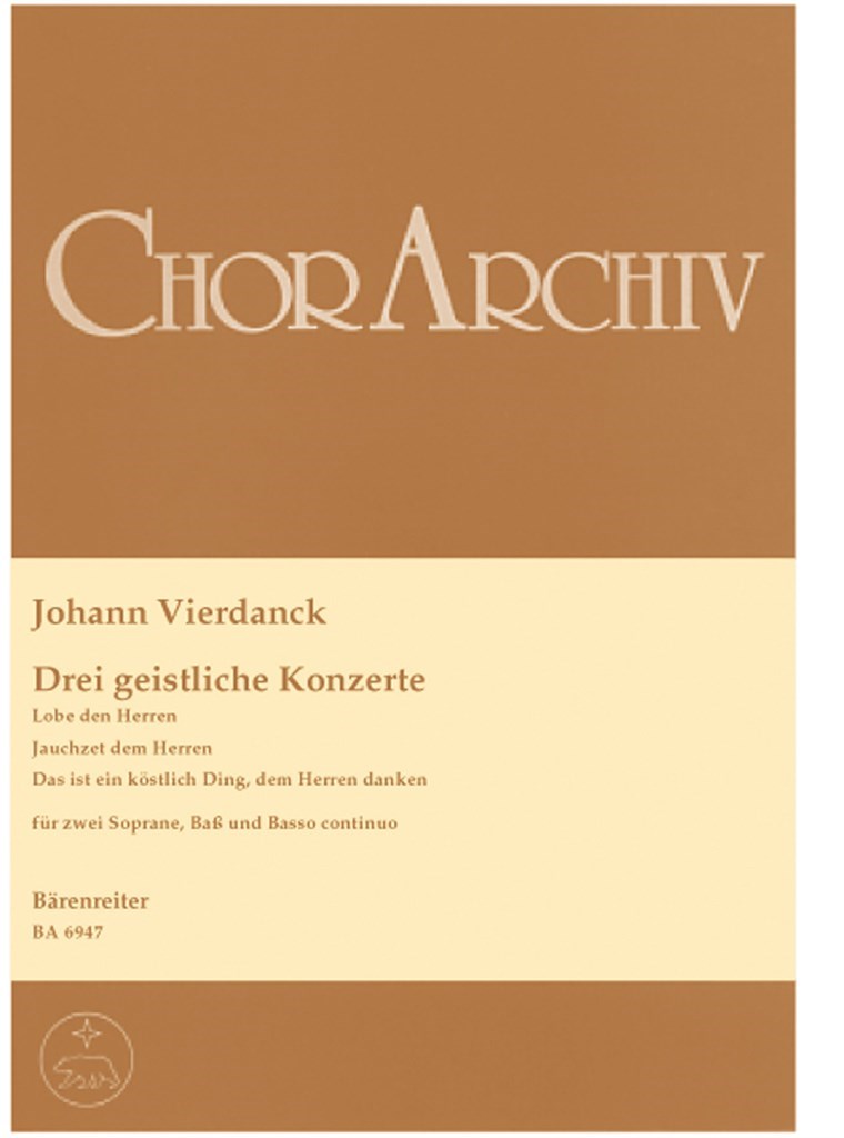 3 Geistliche Konzerte fü Solostimmen/Chor und BC