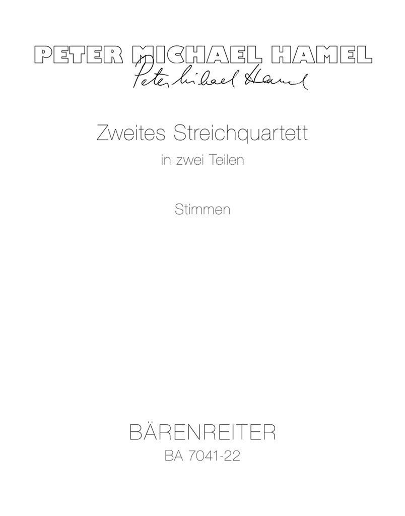 Streichquartett in zwei Teilen
