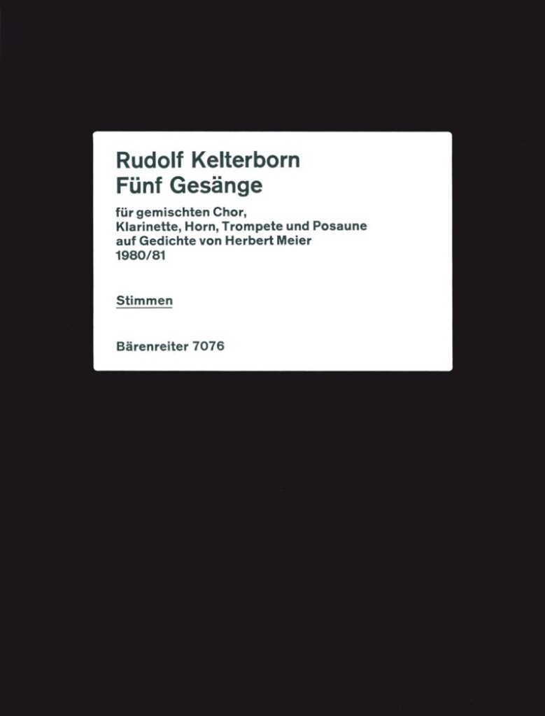Funf Gesange auf Gedichte von Herbert Meier
