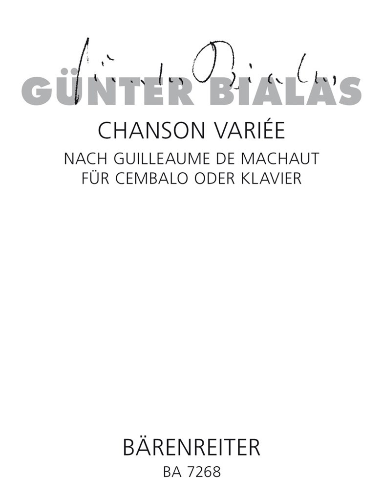 Chanson variee nach Guillaume de Machaut