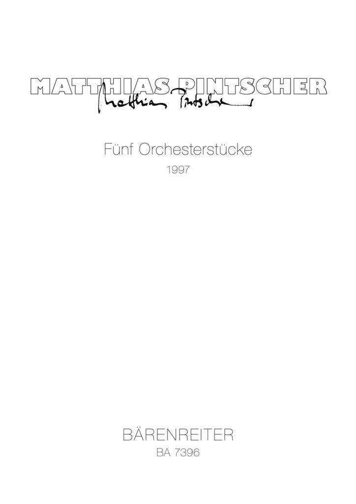 Funf Orchesterstucke