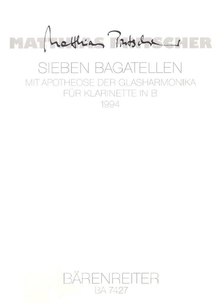 Sieben Bagatellen mit Apotheose der Glasharmonika