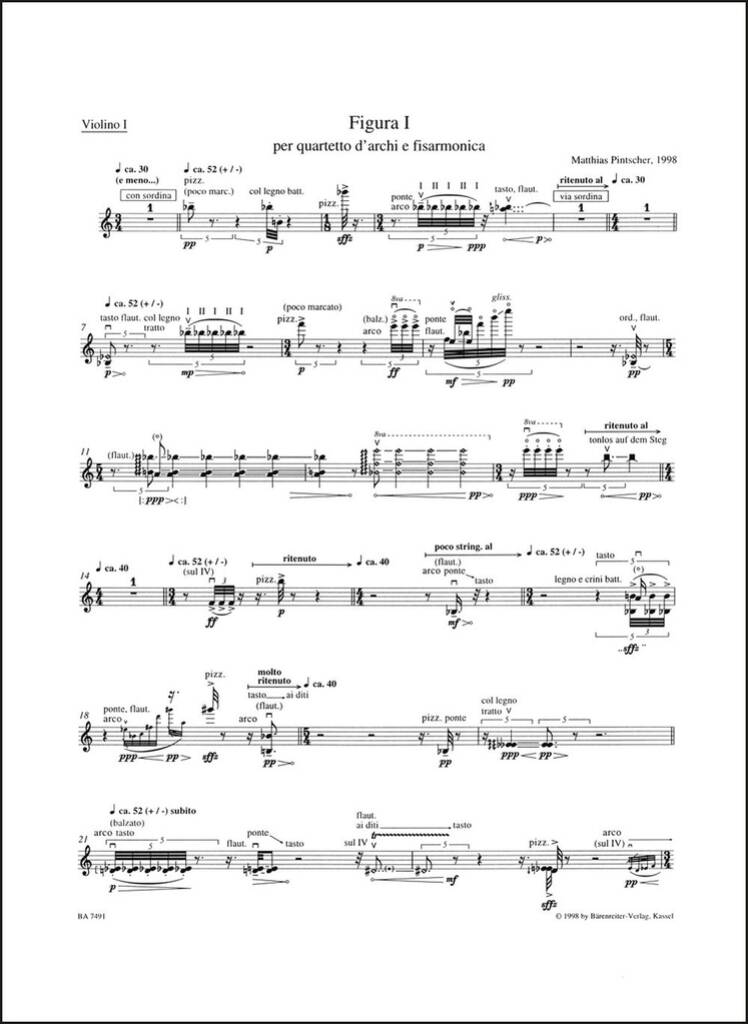 Figura I per quartetto darchi e fisarmonica