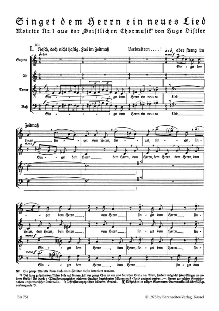 Singet dem Herrn ein neues Lied