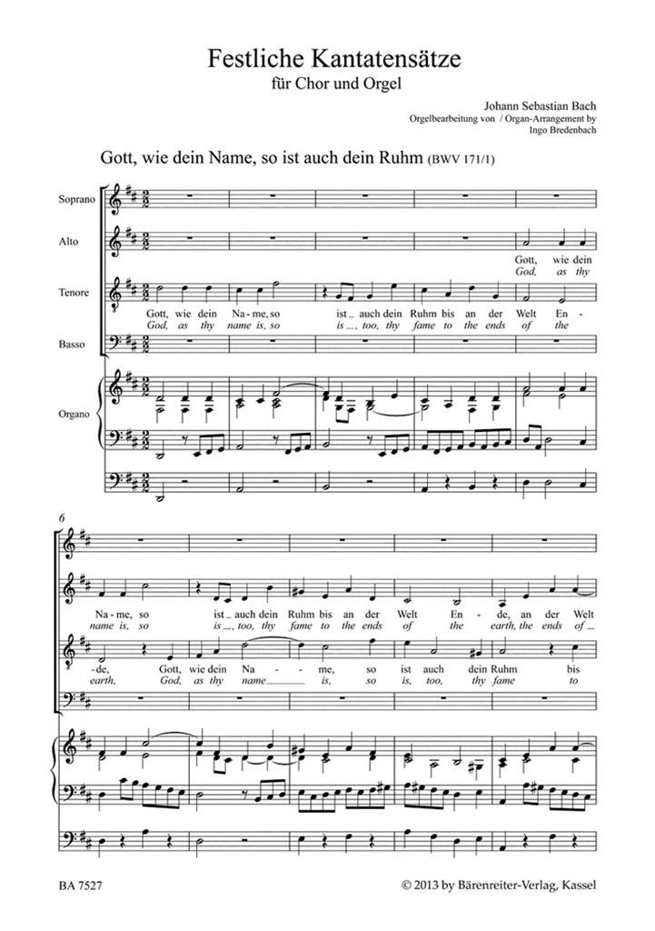 Festive Choral Settings From Cantatas
