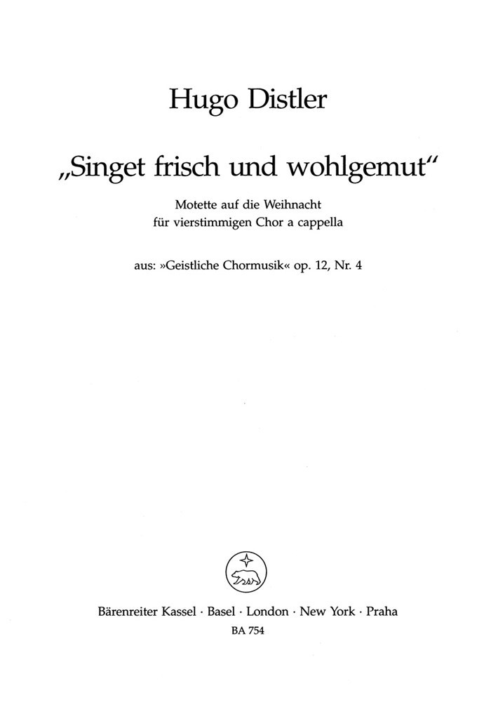 Singet frisch und wohlgemut