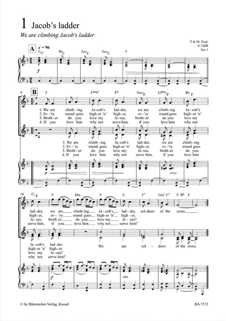 33 Spirituals For Upper Voices