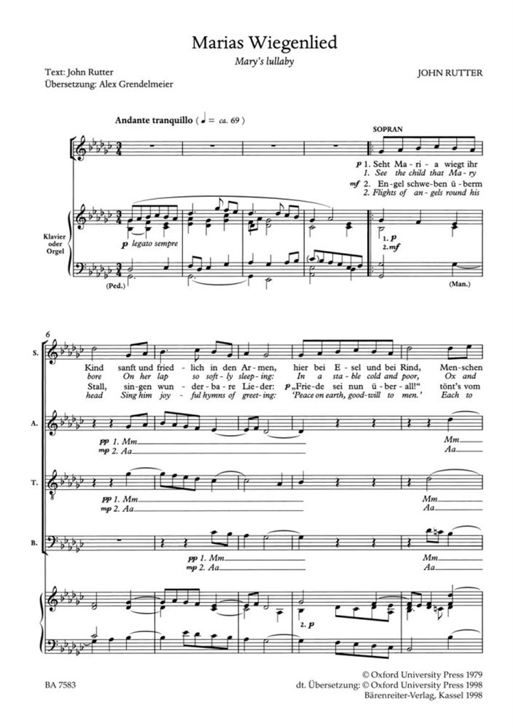 Marias Wiegenlied - Marys Lullaby