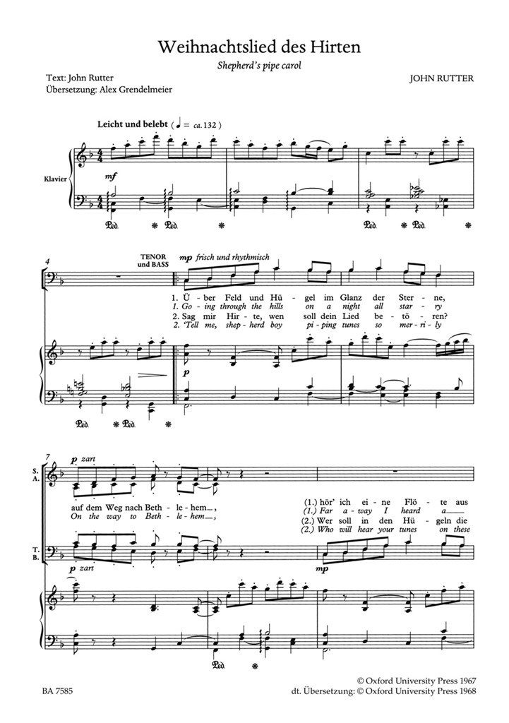 Weihnachtslied des Hirten - Shepherds Pipe Carol