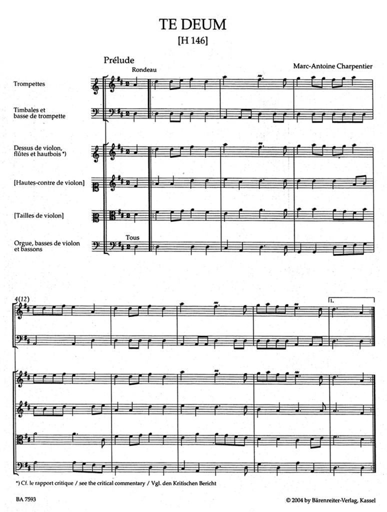 Te Deum D-Dur H 146 (PA)