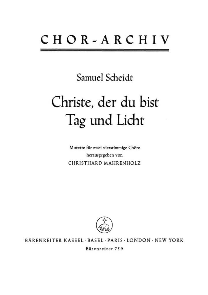 Christe, der du bist Tag und Licht
