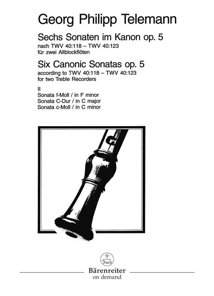 6 Sonaten im Kanon op. 5 TWV 40:118-123