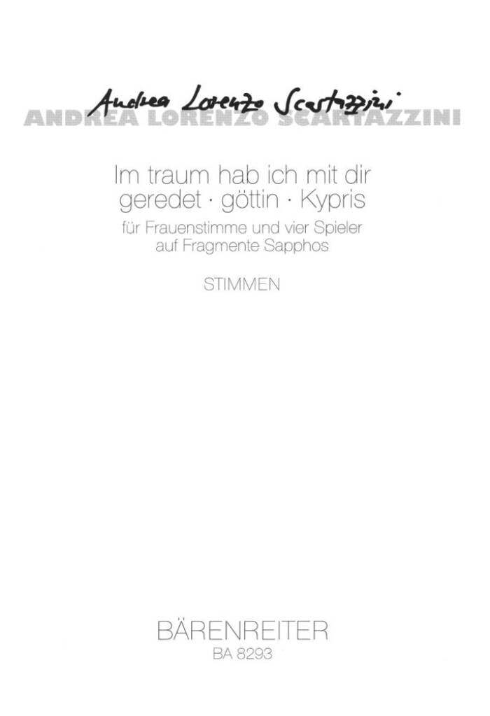Im traum hab ich mit dir geredet -gottin -Kypris