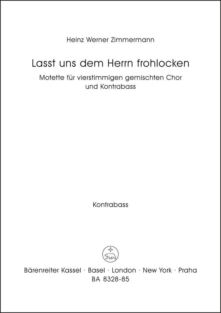 Lasst uns dem Herrn frohlocken