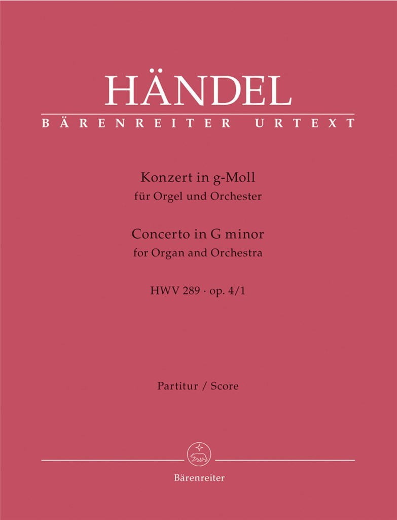 Organ Concerto Op4-1 Full Score