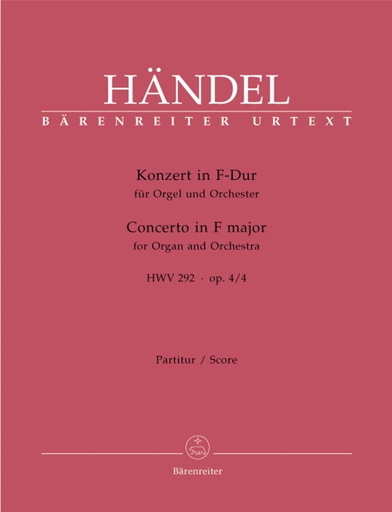 Organ Concerto Op4-4 Full Score