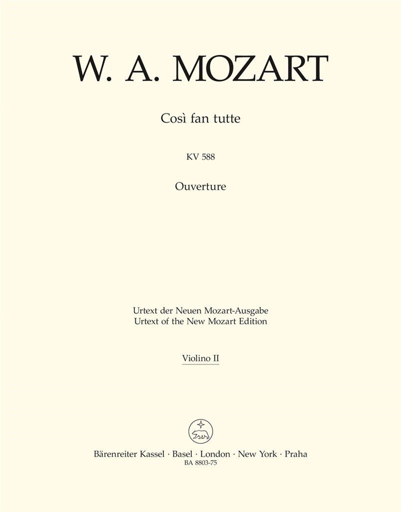 Ouverture zu Cosi fan tutte
