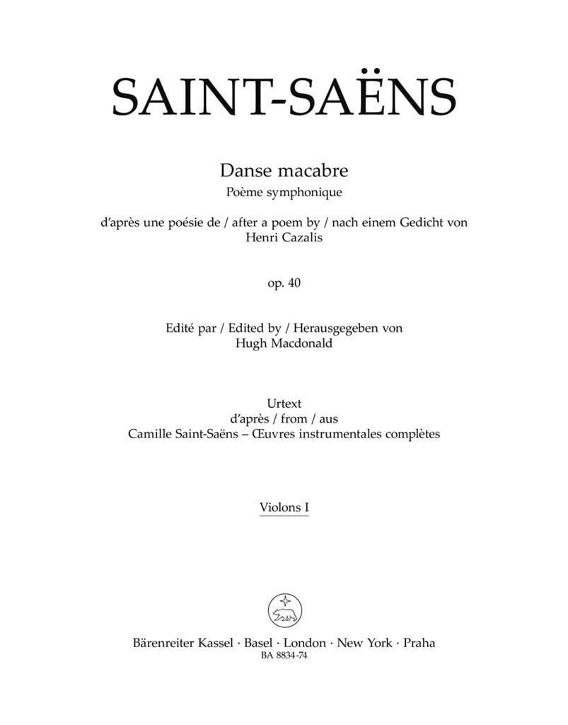Danse macabre Op. 40 - Violin I