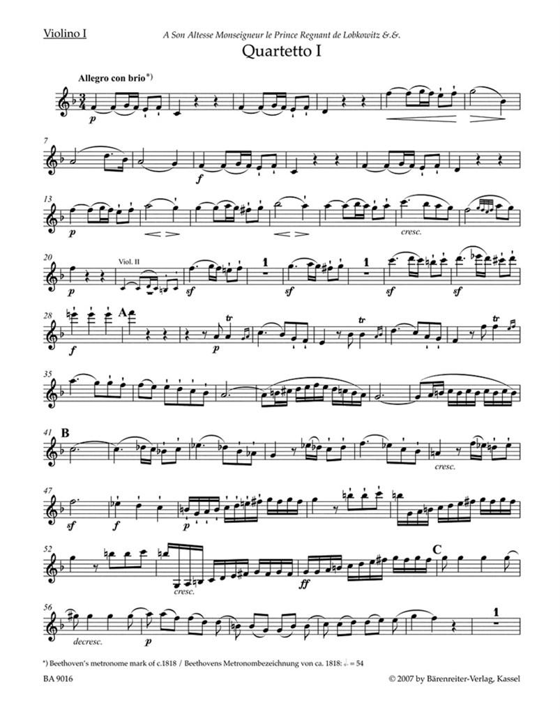 Streichquartetten Op.18
