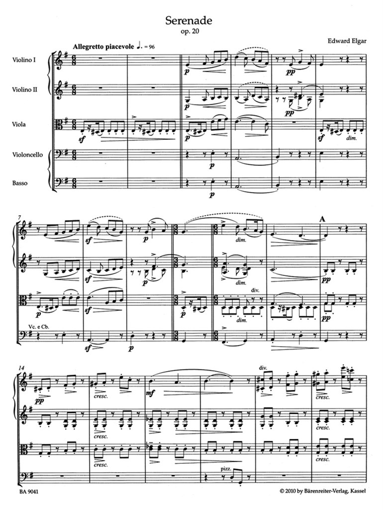 Serenade For Strings Op.20